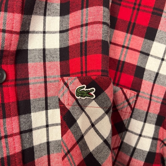 Lacoste Regular Fit Checkered Thick Flannel Overshirt MENS New with tags. - Picture 8 of 8
